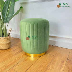 Ottoman Line Stool Kursi Bulat Aesthetic Minimalis