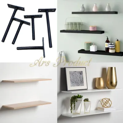 bracket besi penyangga rak dinding melayang floating shelf braket ambalan rak