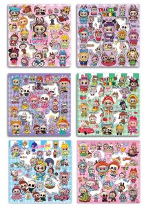 1 pack isi 100 Lembar Pcs Stiker Box Merk SENMU SEN MU Momo Stiker Set - ShennyClothing