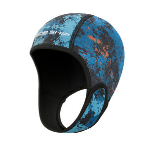 RIDE SHIP 2MM Neoprene Keep Warm Diving Cap Short Hook and Loop Cap Warm Camouflage Black Surf Swimming Snorkeling Fishing Swimming Cap