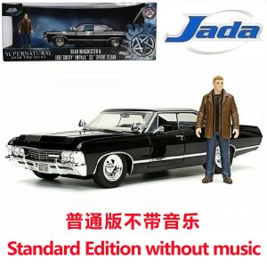 JADA Supernatural 1:24 1967 Chevy Impala Die-cast Car Dean Winchester Die-cast Figure 1967 Chevy Impala SS Sport Sedan Black & Dean Winchester Diecast Figurine Supernatural