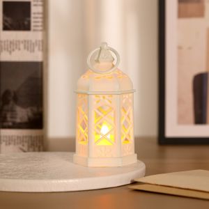 BHQ Portable LED Vintage Flameless Candle Wind Lamp Handheld Christmas Atmosphere Decoration Light