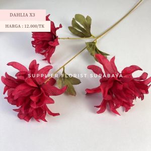 SFS - [3 KEPALA] DAHLIA JUMBO BUNGA PALSU DAHLIA ARTIFICIAL FLOWER DECORATION WEDDING DEKORASI PELAMINAN IMITASI KAIN DEKORASI RUMAH KAMAR