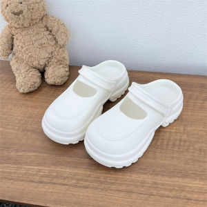 Free Shipping Thick-Soled Slippers Japanese-Style Student Sandals WomenS Summer Outdoor Slippers Non-Slip Height-Increasing Half-Slippers WomenS Summer Outdoor Slippers Non-Slip Height-Increasing Half-Slippers