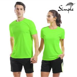 SIMPLE ACTIVE t-shirt Unisex NEON GREEN color round neck T-shirt