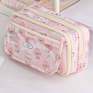 CONGMING จุได้มาก กระเป๋าใส่ปากกา 9-Layer น่ารัก Loopy กล่องใส่ดินสอ สร้างสรรค์และสร้างสรรค์ มัลติฟังก์ชั่นการใช้งาน ที่จัดระเบียบเครื่องเขียน ของขวัญสำหรับนักเรียน