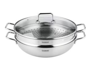 Cookever Stainless Steel Variety IH Induction Wok Steamer Lid 32cm