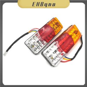EHBqna ไฟท้าย LED กันน้ำมี3สีสัญญาณเบรกท้ายรถจักรยานยนต์12V