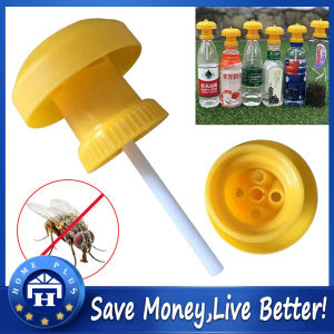 【Local delivery】 1pc Fruit Fly Trap Killer Plastic Yellow Drosophila Trap Flies Catcher Pest Insect Control for Home Farm Orchard Bug Catchers ZMS-Fruit-Fly-Killer-Yellow