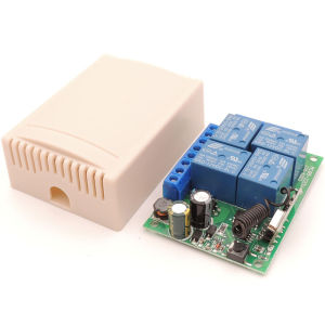 WenQia RF 433MHz Wireless Remote Control Switch AC 110V 220V 230V 240V 10A 4Channel Relay Receiver Module for Garage/Light/Motor/DIY