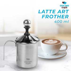 One Two Cups Gelas Kopi Milk Frother Stainless Steel 400ml - WZ0011