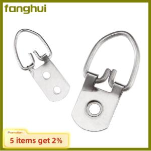 fanghui 25pcs Golden Black Triangle Hanging Oil Painting Mirror Picture Frame Hanger Art Work Photo Wall Hook with screws