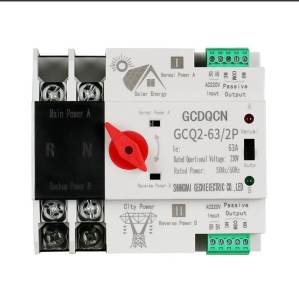 2P Din Rail ATS for PV and inverter Dual Power Automatic Transfer Selector Switches Uninterrupted