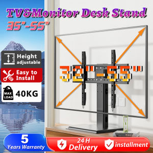 TV Stand TV Backet TV 55 inch TV Table Stand Tempered Glass Base TV Stand Monitor Stand No Punching Required for Home