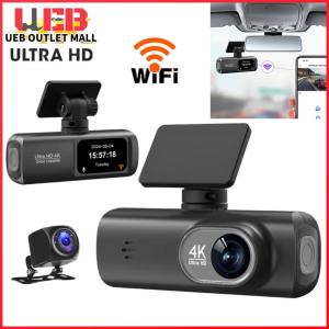 UEB กล้องติดรถยนต์ 4K พร้อม WiFi เลนส์คู่ บันทึกกลางคืนและจอดรถอัตโนมัติ 24 ชั่วโมง