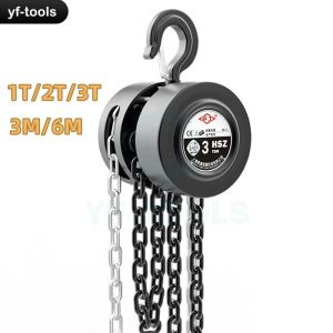 Pa Lăng Xích Kéo Tay 1 2 3 Tấn Xích Dài 3m và 6m Hợp Kim Thép Cứng Độ Bền Cao