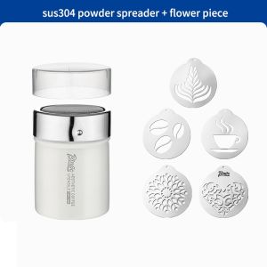 BINCOO Powder Spreader Latte Coffee Powder Sifter 304 Stainless Steel Latte Art Mold and Latte Art Vat