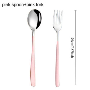 Korean Style Portable 304 Stainless Steel Cutlery Set Rust Resistant Dinnerware for Home Kitchen Use