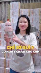 Máy Xay Ăn Dặm Cho Bé HATTIECS 8 Lưỡi Xay Siêu Mịn Máy Xay Thức Ăn Dặm Mini Đa Năng Cho Bé