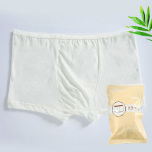 1PCS/5PCS Pure Cotton Big Size Disposable Underwear Men White Disposable Travel Sweat Steam Sports Portable Underwear