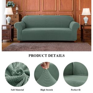 1/2/3/4 Seater Solid Sofa Covers Elastic Sofa Cover Waterproof Slipcoves Universal Sofa Protector For Home Decor
