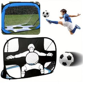2 In 1 Gawang Sepak Bola Anak Lipat Gawang Bola Portable Gawang Lipat Anak Latihan Akurasi