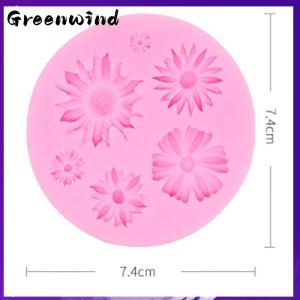 【Greenwind】 3D Sunflower Flower Petals Embossed Silicone Mold Fondant Cake Decor Tool