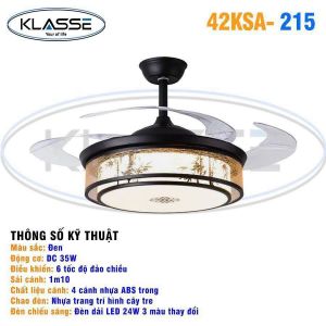 Quạt trần giấu cánh mẫu mới 2024 có điều khiển từ xa