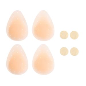 GOOTRADES 2Pairs Reusable Ultra-thin Sticky Bra Water Droplet Silicone Invisible Adhesive Pads Simple Waterproof Inserts Bra Pads Women