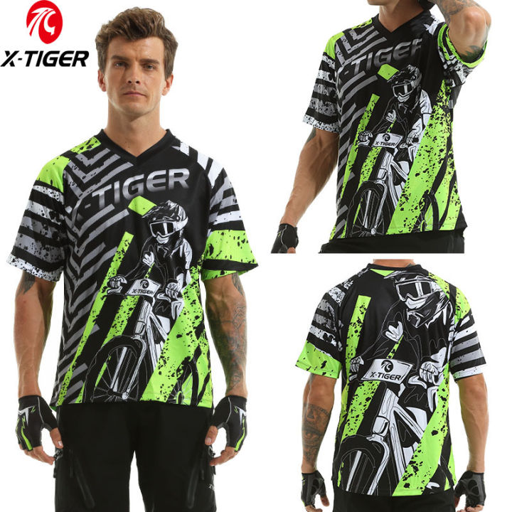 X-Tiger Brand Downhill Jerseys 100% Polyester Cycling Jerseys