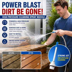High Pressure Water Spray Nozzle Powerful Multi-Functional Cleaning Tool Strong Water Spray Nozzle for Home Kitchen Bathroom Toilet and Outdoor Use