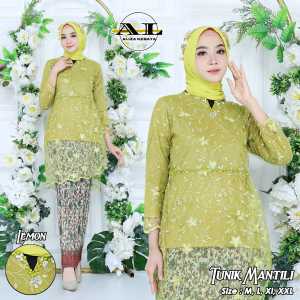 Setelan dan Atasan Kebaya Tunik Mantili / Kebaya Tile Bordir Pesta Kondangan Permikahan Wisuda