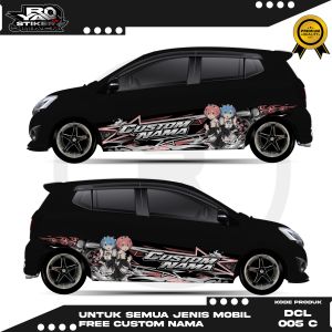 DECAL MOBIL EXPANDER RUSH SIRION XENIA JAZZ AYLA YARIS SIGRA THAILOOK KARAKTER FREE NAMA - DCL 005