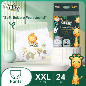 Unijoy Baby Newborn Diaper Lampin Kanak (S 44 Pieces / M 38 Pieces / L 32 Pieces / XL 28 Pieces / XXL 24 Pieces) Diaper Tape (4 Packs)