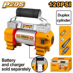 INGCO 20V CORDLESS AUTO AIR COMPRESSOR 120PSI CACLI2026