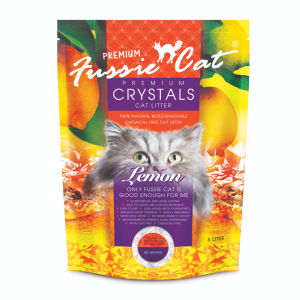 Fussie Cat High Absorbent Premium Crystals Cat Litter 5L | Superior Odor Control Low Tracking Biodegradable