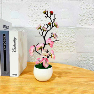 Colorful Plum Blossom ArtificialFlower Bonsai for Home Decor Indoor or Outdoor Decoration
