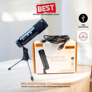 Microphone Condenser UK100 with Noise Cancelling For Streaming Podcast & Recording