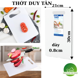 Thớt Chữ Nhật Duy Tân Thớt nhựa pp 30x21x0.8cm kháng khuẩn cao cấpchống trượt dày dặn sử dụng được cả 2 mặt
