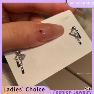 [COD] liuchuanbing Jewellery 6PCS Women Color Rhinestone Butterfly Love Stud Earrings Korean Style Fashion Punk Earring Stud Jewelry Sets Gift