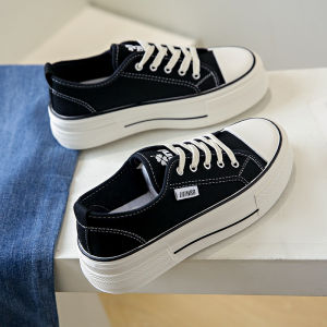 Kingbest "FREE BOX" (Size 36 - 41) Aerin Sepatu Wanita Canvas Bertali Fashion Korea 9178