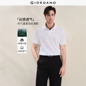 GIORDANO Men Polo Shirts Logo Embroidery Polo Shirts Short Sleeve Regular Fit Fashionable Casual Polo Shirts 01016464