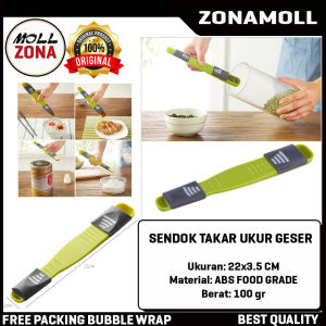SENDOK TAKAR UKUR BUMBU KOPI GESER SLIDING SCALE MEASURING SPOON UNIK SESUAI KEINGINAN