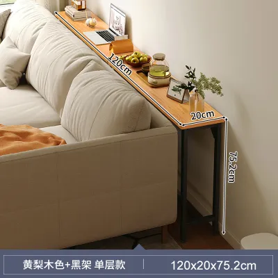LALA-Sofa Storage Rack Double-Deck Behind Bedside Crevice Table Bedroom Bedside Table Jadual Lapisan Di Sisi Katil Storage Rack床边窄缝桌