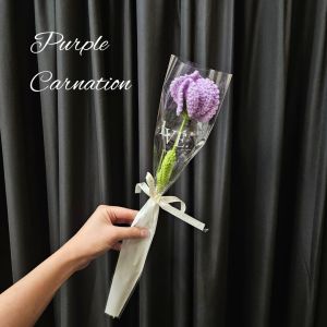 【Product Lab】Crochet Flower Stalk Individual Packaging Knitted Rose Sunflower Carnation Eternal Flower Gift for Mom Mothers Day Birthday Gift Graduation