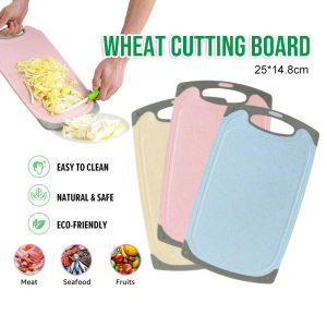 Kitchen Cutting Board Wheat Straw Vegetable Meat Chopping Board Hanging Hole Spilover Prevention Kitchen Papan Mencincang Accessory Garlic Grinding