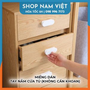 Tay Nắm Cửa Tủ Cửa Kéo Kèm Keo Dán Không Cần Khoan