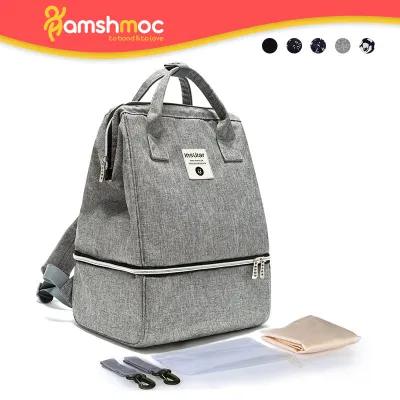 HamshMoc Baby Diaper Bag Backpack Large Capacity Organizer with Insulated Pockets Baby Nappy Backpack Waterproof Multifunctional Mommy Travel Bagsstroller Hanging