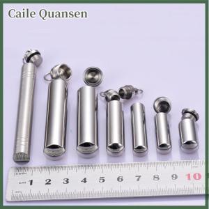 Caile Stainless Steel Bottle Cremation jewelry Cylinder Tube Ash Urn Pendant Necklace