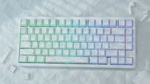 FANTASY Contour Lines Gradient 4.0 PBT Keycaps 135 Keys OEM Profile Two-Color Injection Molding Shine-Through RGB Keycaps Durable Textured Finish Smooth Typing Feel Gaming Custom Mechanical Keyboard Set